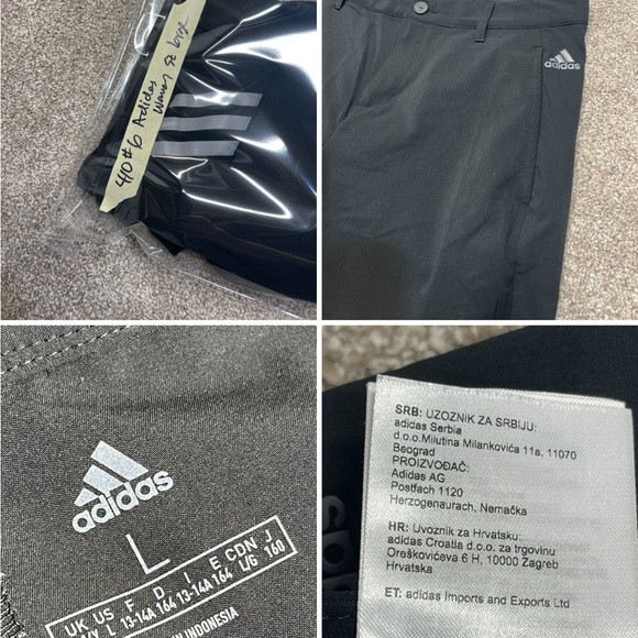 Adidas Womens athletic straight golf pants sz large black stretch pants workout - Picture 11 of 12